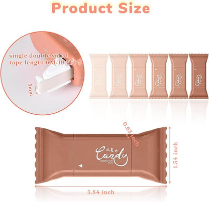 Temiary 6 Pcs White Correction Tapes, Cute White Smooth Pull Out Tape - Image 2