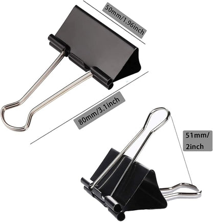 Large Binder Clips 2 Inch, Extra Large Binder Clips Big Paper Clamps - Image 3