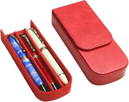 PU Leather Triple Pen Case Pencil Pouch Holder - Image 6