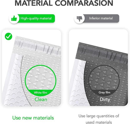 Fuxury Bubble Mailer 6x10" 100 Pack White Bubble Mailers Usable Size 6x9" Self - Image 3