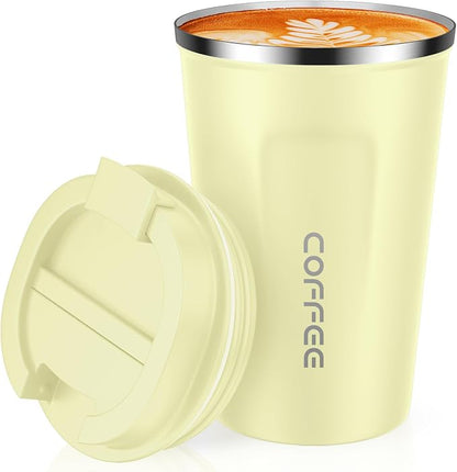CS COSDDI 12 oz Stainless Steel Vacuum Insulated Tumbler - Coffee Travel Mug Spill Proof with Lid - Coffee Cups for Keep Hot/Ice Coffee,Tea and Beer by CSCOSSDI