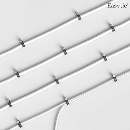 Easytle Plastic Cable Clamps Nail in Cable Clips 100 Pcs 10mm Cable Wire Clips - Image 7