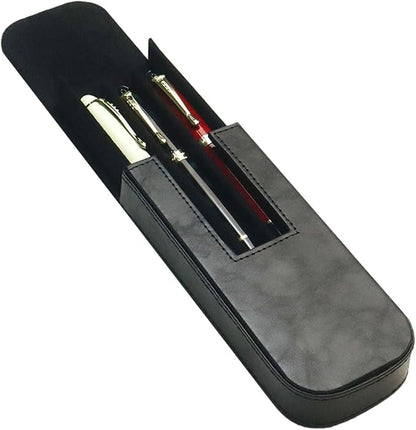 PU Leather Triple Pen Case Pencil Pouch Holder - Image 6