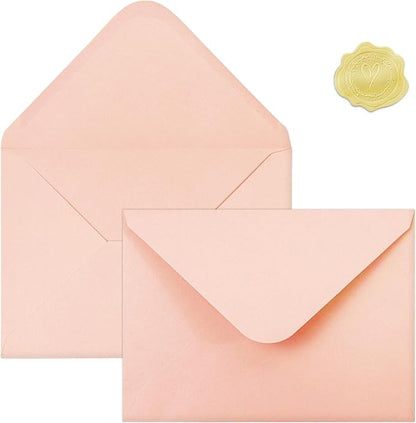50 PCS Pink Colorful A7 Envelopes by YINUOYOUJIA