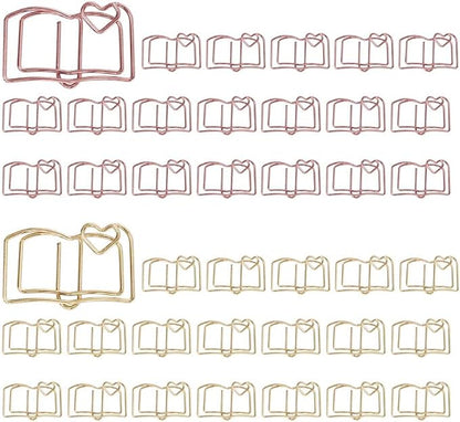 OWLFAVO 40pcs Book Shape Paper Clips by OWLFAVO