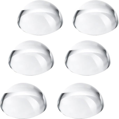 6Pack 1.6inch Crystal Dome Magnifying Paperweight, Paper Weights by QFkris