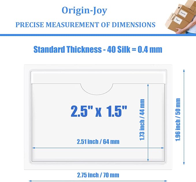 Origin-Joy 35 PCS Self Adhesive Index Card Pockets - Image 2