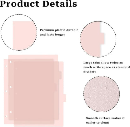 3 Ring Pink Binder Dividers - Image 5