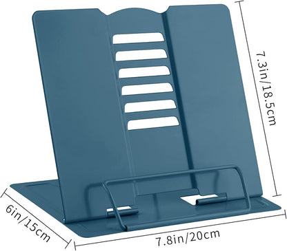 MSDADA Desk Book Stand Holder for Reading, Adjustable Cookbook Stand Metal - Image 2