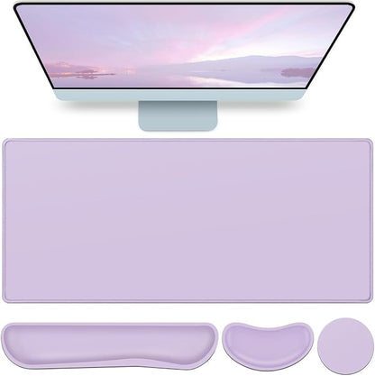 Desk Mat Purple, Large Gaming Mouse Pad by QOMOLAMA