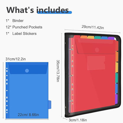 Uquelic Document Organizer, Soft PVC Binder - Image 4