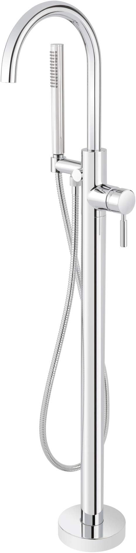 Miseno MTF15 Mia Floor Mounted Tub Filler - Includes Hand Shower - Polished Chrome by Miseno