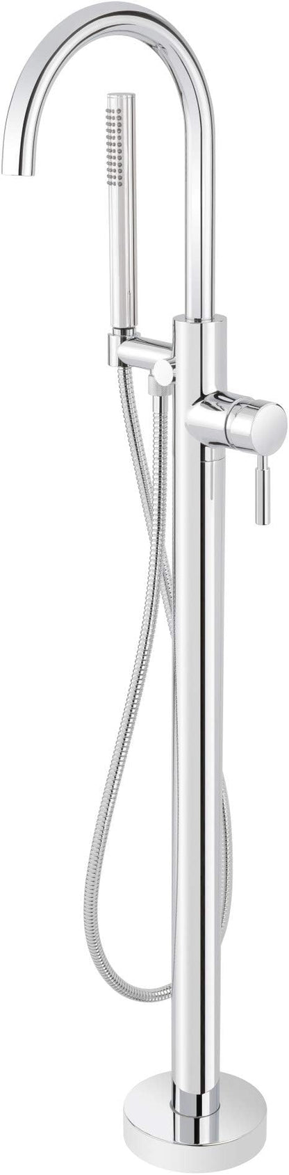 Miseno MTF15 Mia Floor Mounted Tub Filler - Includes Hand Shower - Polished Chrome by Miseno