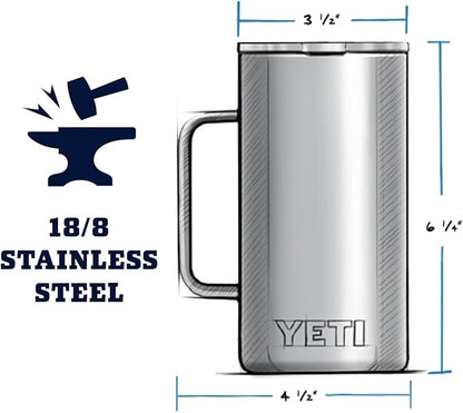 YETI Rambler 24 oz Mug, Vacuum Insulated, Stainless Steel with MagSlider Lid - Image 3