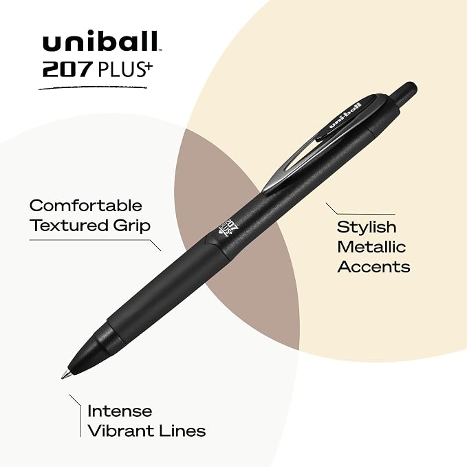 uniball™ 207 Plus+ Retractable Gel Pens, Medium Point, 36 Pack - Image 3