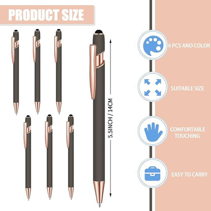 6 Pcs Blue Ink Ballpoint Pen - Image 2