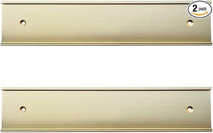 2" x 10" Nameplate Holder Wall or Door 2 Pack Gold by Icomecn