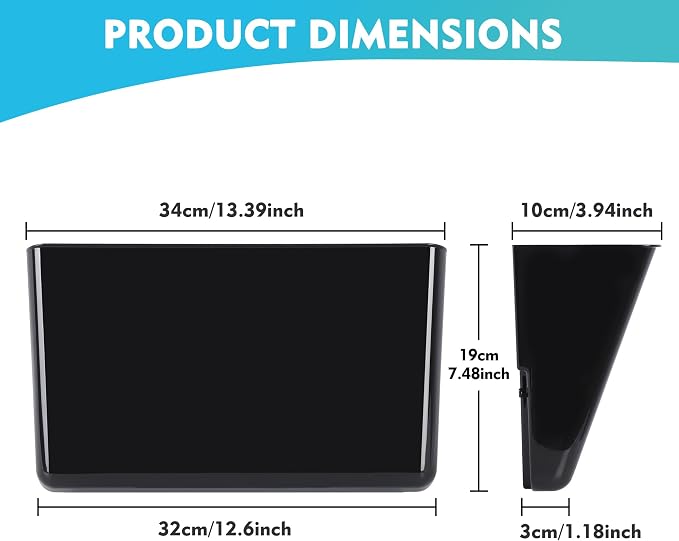 EASEPRES 8 Pack Black Plastic Single Pocket Hanging File Organizer, Wall Mount - Image 2
