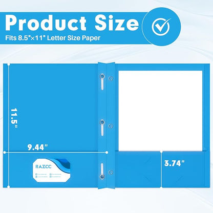 Two Pocket Folders, RAZCC 50 Pack Two Pocket Folders - Image 2