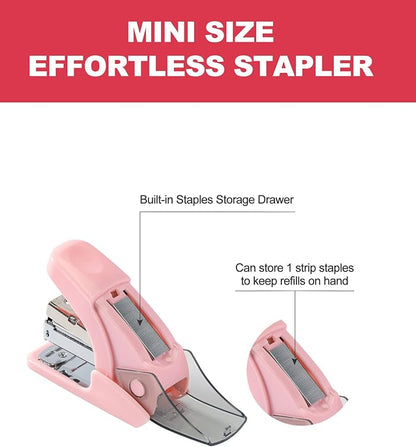 PAPERPAL Effortless Mini Stapler Set, 20 Sheet Capacity, 000 1/4-inch staples - Image 3