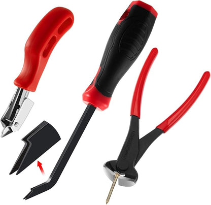WILLBOND 3 Pcs Upholstery Staple Remover Tools Set Including End Cutting Plier by WILLBOND