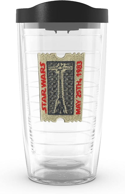 Tervis Star Wars Return of the Jedi Ticket Made in USA Double Walled Insulated Tumbler Travel Cup Keeps Drinks Cold & Hot, 16oz, Classic by TervisTumblerCompany
