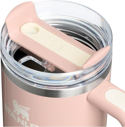 STANLEY Quencher H2.0 Flow State Tumbler, 30 oz, Peach Whip Gloss | Handle and Straw | 3-Position Lid | Cup Holder Compatible for Travel | Insulated Stainless Steel Cup | BPA-Free - Image 2