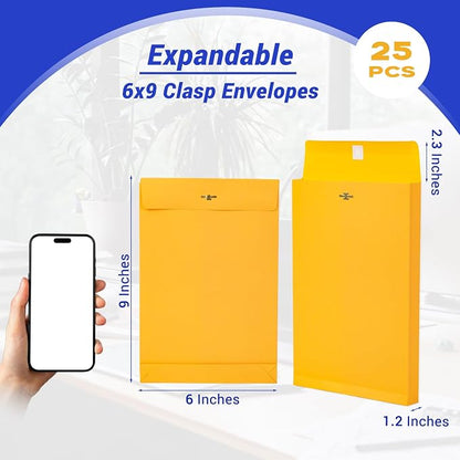 6x9 Expanding Clasp Manilla Envelopes - Image 2