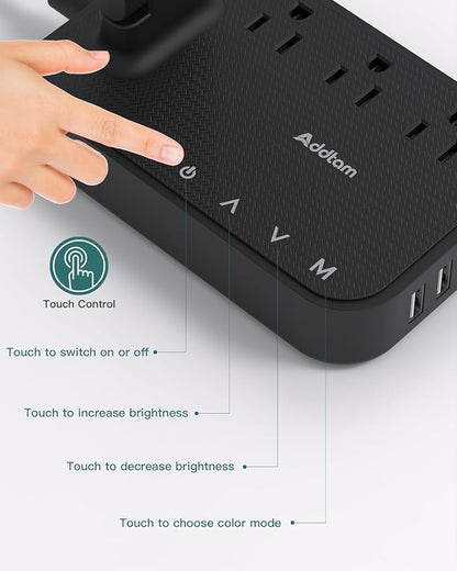Addtam LED Desk Lamp, Power Strip - Image 7