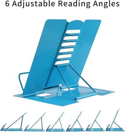 MSDADA Book Stand Metal Reading Rest Book Holder Adjustable Cookbook Documents - Image 3
