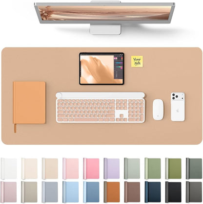 YSAGi Leather Desk Protector, Office Mat, Large Mouse Mat, Non-Slip PU Leather by YSAGi