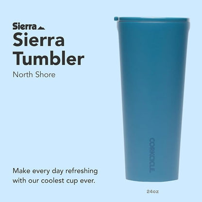 Corkcicle Classic Tumbler - Keeps Drinks Cold for 9 Hours & Hot for 3 - Triple-Insulated Stainless Steel - Holiday Tumbler Gift - 24 oz - North Shore - Image 2
