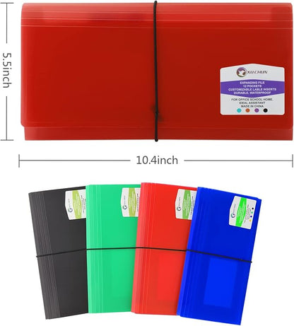4 Pack 13 Pockets Receipt Organizer, Small Expanding File Foder - Image 2