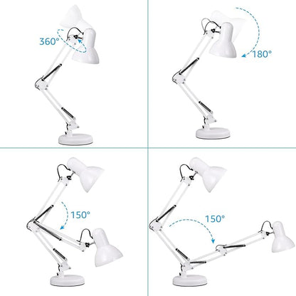TORCHSTAR Metal Desk Lamp, Adjustable Swing Arm, - Image 5