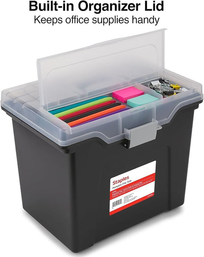STAPLES File Box File Portable Tote, Letter Size - Image 4