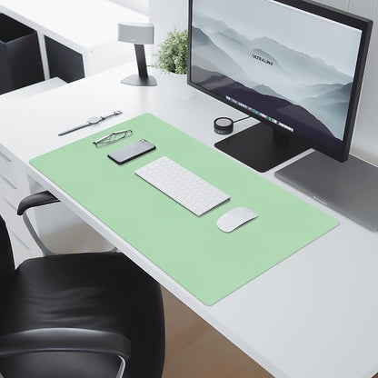 Desk Pad Mat, Leather Green Desk Mat - Image 7