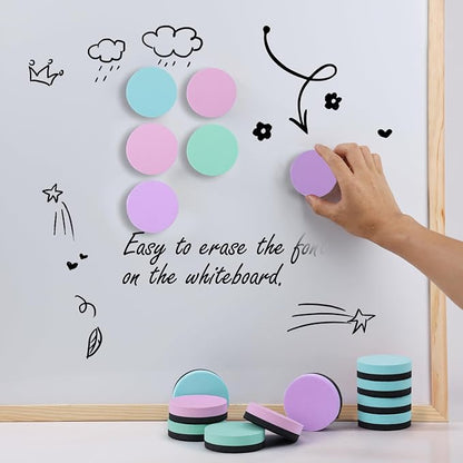 XKDOUS Round Magnetic Whiteboard Eraser 35 Pack, Small Dry Erase Eraser - Image 5