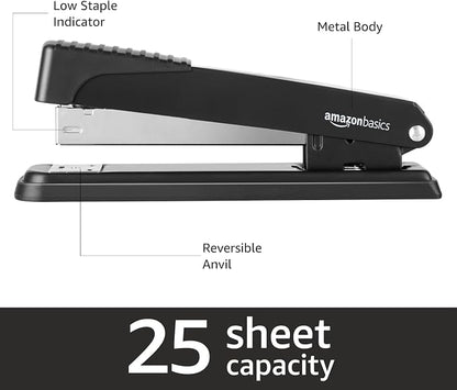 Amazon Basics Full-Strip Metal Office Desktop Stapler, 20 Sheet Capacity - Image 2