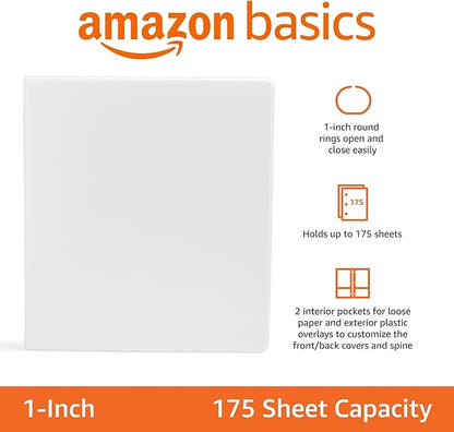 Amazon Basics 3-Ring Binder, Customizable, - Image 5