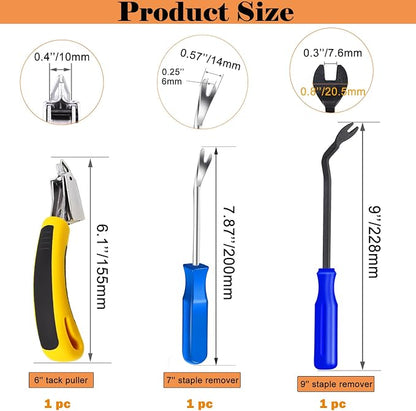 3Pcs Heavy Duty Upholstery and Construction Staple Remover - Image 2