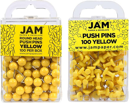JAM PAPER Colorful Push Pins by JAMPaper