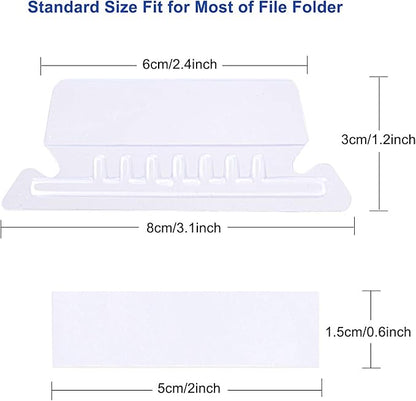 hupos File Folder Tabs, 100+200 Sets Hanging File Folder Tabs - Image 2