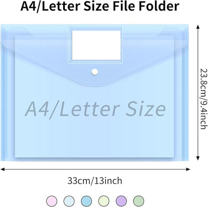 EOOUT 36 Pack Plastic Envelopes Poly Folders, Plastic File Folders - Image 2