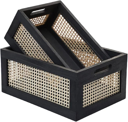 Wood Baskets, Rattan Storage Baskets by HODAKJUE