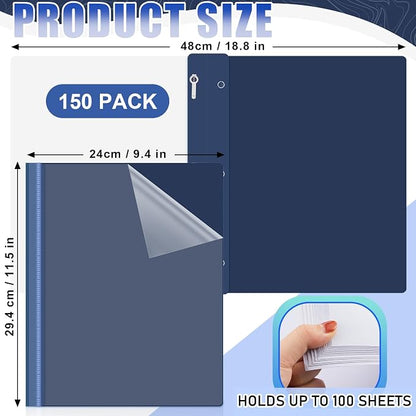 Teling 150 Pcs Clear Front Report Covers Bulk - Image 2