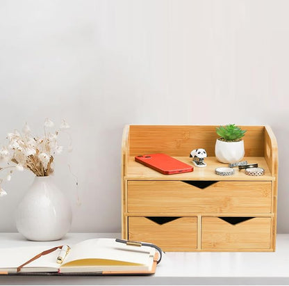 Hacaroa 3 Tier Bamboo Desktop Organizer - Image 6