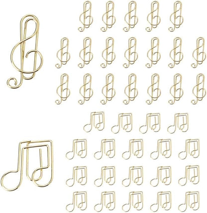 OWLFAVO Clef and Note Shape 40pcs Paper Clips by OWLFAVO