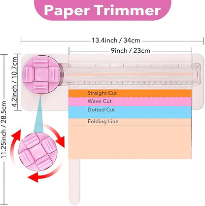 4-in-1 Paper Trimmer, 4Style Multi-Function Scrapbooking Tool - Image 4