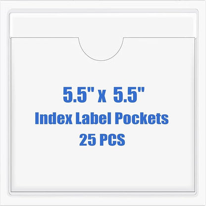 Origin-Joy 25 PCS Self-Adhesive Index Label Pockets by Origin-Joy