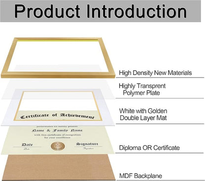 ELSKER&HOME 8.5 x 11 Certificate Frame Gold - Image 3